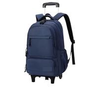 ZYAYNG Mochila Escolar Con Ruedas Mochila con ruedas for niños for for adolescentes escolar for Para Viajar(Blue,6 Wheels)