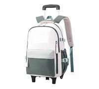 ZYAYNG Mochila Escolar Con Ruedas Mochila con ruedas for niños, mochila for niñas, for, mochilas de viaje for mujeres Para Viajar(Green,Six wheels)