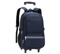 ZYAYNG Mochila Escolar Con Ruedas Mochila escolar con ruedas for niños de primaria y secundaria Equipaje Para Viajar(Blue 2 Wheels)