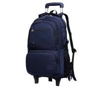 ZYAYNG Mochila Escolar Con Ruedas Mochila escolar con ruedas, mochila impermeable for la escuela, de viaje for adolescentes y niños Para Viajar(BLUE)