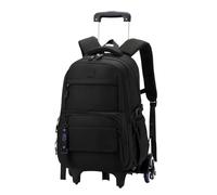 ZYAYNG Mochila Escolar Con Ruedas Mochila escolar con ruedas, mochilas escolares for adolescentes, de color liso, for estudiantes Para Viajar(Black)