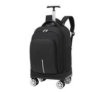 ZYAYNG Mochila Escolar Con Ruedas Mochila escolar con ruedas, mochilas escolares, maletas, equipaje de mano 20 pulgadas, mochila viaje for hombre Para Viajar(Black)