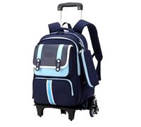 ZYAYNG Mochila Escolar Con Ruedas Mochila Escolar Con Ruedas Mochilas Infantiles 6 Impermeable for Estudiantes De Primaria Para Viajar(Blue)