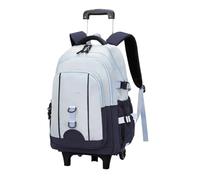 ZYAYNG Mochila Escolar Con Ruedas Mochilas con ruedas for hombre Mochila impermeable for for for adolescentes Para Viajar(Blue,2 Wheels)