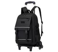 ZYAYNG Mochila Escolar Con Ruedas Mochilas escolares con ruedas for niños, mochilas, for niñas Para Viajar(Black)