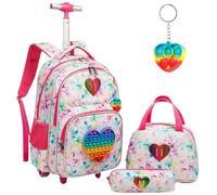 ZYAYNG Mochila Escolar Con Ruedas Rolling Backpack For Girls Children's School Bag With Wheels Trolley Wheeled Set For Students Luggage With Roller Para Viajar