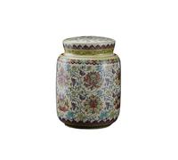 ZYAYNG Recipiente for té de Color esmaltado Retro, tarro sellado cerámica portátil Simple, W10xH14cm, almacenamiento for el hogar, regalo for Para Café(Color2)