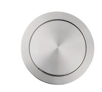 ZYAYNG Round Stainless Steel Flap Flush Recessed Built-in Balance Swing Lid Cover Trash Bin Garbage Can Kitchen Counter Top Para Cocina(Silver 25.2CM)
