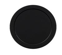 ZYAYNG Round Stainless Steel Flap Flush Recessed Built-in Balance Swing Lid Cover Trash Bin Garbage Can Kitchen Counter Top Para Cocina(Black 22.8CM)