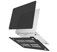 ZYB Funda para MacBook Air 13 Pulgadas M1 2020 2019 2018 (Modelo A2337/A2179/A1932), Cubierta Carcasa Case Dura Protectora para MacBook Air 13 Touch ID, Negro