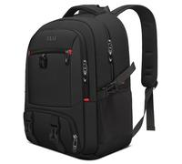 ZYB Mochila Portátil 17,3 Pulgadas, Mochila Ordenador Portatil Expandible Impermeable Antirrobo con Bolsillo Zapatos Laptop Backpack Viajes Negocios Universidad Oficina Trabajo Hombre Mujer - Negro