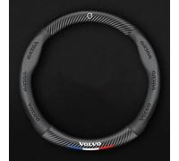 ZYBAOF Cubierta Volante Coche Funda para Volvo C70 S60 V60 V70 S40 S80 XC90 64mm, Microfibra para Volante de Coche Fundas Volante Empuñadura Cuero Microfibra Suave