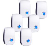 zybeauty Repelente ultrasónico mejorado electrónico para control de plagas en interiores, repelente de plagas para ratón, murciélago, mosquitos, moscas, pulgas, roedores, 6 paquetes