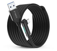 ZYBER Cable de Conexión 5M para Pico 4 Accesorios y Oculus Quest 2, Cable de Conexión de Auriculares VR para PC de Juego Meta Quest Pro, Cable USB 3.0 a C USB de Alta Velocidad Steam (Negro)