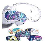 ZYBER Carcasa transparente para Pico 4 Accesorios Protección Gafas Delanteras PC+TPU Anticaídas y Rasguños Auriculares para Pico 4 con 5 Adhesivos, Alta Dureza Resistencia al Rasgo