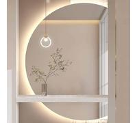 ZYBOWAYL 120cm LED Espejos Retroiluminado Antivaho 110cm Espejo de Baño con Luces Sin Marco Espejo de Pared 3 Colores Ajustables Interruptor Táctil(Right Cut,130x90cm/51x35in)