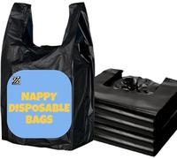 ZYBUX - 200 bolsas desechables sanitarias para adultos para incontinencia | 20% más gruesas | Asas fáciles de atar | Bolsa extra fuerte gruesa | Sin fragancia, sin olor, discretas
