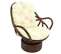 ZYBW Cojín Mecedora Giratorio,Cojines de Silla Mecedora Lavables y Resistentes a los Rayos UV,cojín de Mimbre reclinable para Silla Mecedora Cojín Plegable para Asiento de jardín para sofá,Tatami