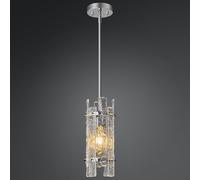 ZYBWL Iluminación Colgante De Una Sola llama Moderna Lámpara De Araña De Vidrio Retro Altura Ajustable Lámpara De Araña Cromo Cocina Comedor Dormitorio E27 Enchufe