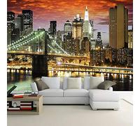ZYCAFJ Papel pintado panorámico Ciudades y puentes papel pintado decoración de pared para niños habitación salón póster de pared moderno sala de estar dormitorio TV Fondo 250cm×175cm (ancho x alto)