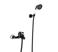 ZYCDP Grifo Ducha Vintage Laton Grifo Monomando para Bañera con Ducha Manual Grifo de Ducha Grifo Bañera y Ducha Juego, Negro Antiguo B
