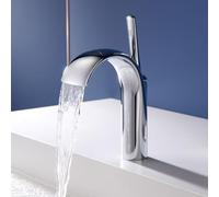 ZYCDP Grifo Lavabo Cascada Monomando Grifos para Lavabos de Baño Modernos de Laton Cromado