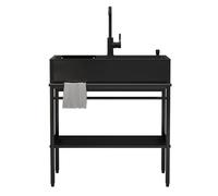 ZYCHSJXA Fregadero utilitario Independiente de Acero Inoxidable con Grifo extraíble de Agua fría y Caliente y Rejilla de Drenaje cocinas comerciales, Bares, restaurantes, Hot