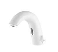 ZYCHSJXA Grifo de baño sin Contacto con Sensor infrarrojo, Grifo Mezclador a Pilas para Lavabo, Color Blanco, con válvula de Control de Temperatura para Agua fría y Caliente.
