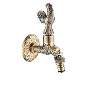 ZYCHSJXA Grifo de Bronce con diseño de dragón Tallado para jardín Exterior, Ideal para baño y Lavadora. Incluye Kit de Montaje.