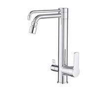 ZYCHSJXA Grifo de Cocina Cromado Giratorio de 360° - Grifo Mezclador de 3 vías con Doble Palanca y diseño de un Solo Orificio para un Control de Agua sin Esfuerzo cocinas Mod