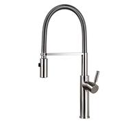 ZYCHSJXA Grifo de Cocina Moderno extraíble - Cromo Pulido, níquel Cepillado, Negro Mate. Grifo Mezclador Elegante para Montaje en encimera, para Agua fría y Caliente. Ideal para Uso domésti
