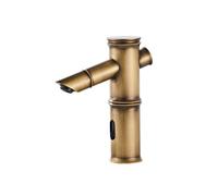 ZYCHSJXA Grifo Mezclador de Lavabo de baño Retro sin Contacto, Agua Caliente y fría, con Sensor infrarrojo, Estilo Antiguo, bajo.
