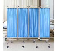 ZYCHSJXA Mamparas de privacidad médicas, biombos Plegables, separadores de ambientes, Cortinas con Ruedas, tabiques Desmontables de Acero Inoxidable para hospitales.