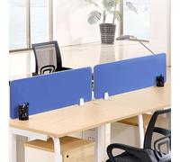 ZYCHSJXA Separador acústico de Escritorio con Abrazadera, Panel fonoabsorbente de 30 cm para Mayor privacidad, Color Azul, 80x30 cm, Ideal para cubículos de Oficina y aulas. Mejora la conce