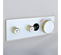 ZYCHSJXA Válvula mezcladora termostática desviadora de Ducha con funcionalidad de 2 vías para Grifo de baño. Caja empotrada incluida.