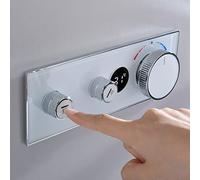 ZYCHSJXA Válvula mezcladora termostática desviadora para Ducha, para Grifo de baño, diseño de Caja empotrada, 2 vías.