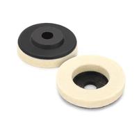 ZYCZXYXX 5 uds Mini almohadillas de pulido de lana amoladora angular disco de pulido de limpieza de vidrio de Metal (75mm, 5pcs, Lana, Blanco y Negro)