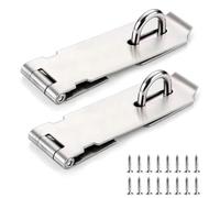 Zydiwo 2 Piezas Candados para Puerta de Acero Inoxidable 12.6cm Cerradura con Tornillo de Montaje Cerrojo Puerta Pestillo para Puerta Gabinete (5 Pulgadas)