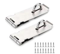 Zydiwo 2 Piezas Candados para Puerta de Acero Inoxidable 12.6cm Cerradura con Tornillo de Montaje Cerrojo Puerta Pestillo para Puerta Gabinete (4 Pulgadas)