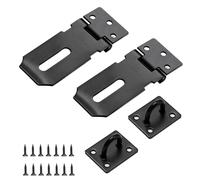 Zydiwo 2 Piezas Candados para Puerta de Acero Inoxidable 12.6cm Cerradura con Tornillo de Montaje Cerrojo Puerta Pestillo para Puerta Gabinete (Negro-3 Pulgadas)