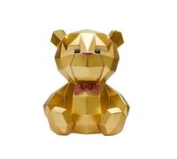 ZYDYRX Hucha de Oso geométrico Color Dorado 20 cm diseño de polígono en 3D Hucha de Lujo Caja de Regalo para cumpleaños