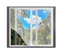 ZYEFGMFRQ 1 Unidad de Ancho Blanco 140/150/160/170cm Pantalla Puerta Ventana Invisible Fuerte protección contra Mosquitos Gancho Bucle sin perforación(White-Width 140cm,Height 170cm)