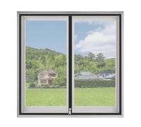 ZYEFGMFRQ 1 Unidad de diseño con Cremallera for Abrir y Cerrar fácilmente Ventana Puerta a Prueba Mosquitos e Insectos, Transpirable ventilado(Grey Net Black Edge,W70 x h100)