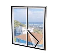 ZYEFGMFRQ Malla autoadhesiva Transparente Invisible for Ventana antimosquitos, Malla, Color Negro, 100/110/120/130cm de Ancho, 1 ud(Width 110cm,Height 90cm)