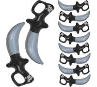 ZYEKIU 10 Piezas Espadas Inflables, Espada Pirata Interesante, Espada Juguete Retro, Accesorios Pirata Inflable, para Fiestas Temáticas de Cumpleaños, Juegos de Rol, Fiestas Navideñas (Tipo 3)