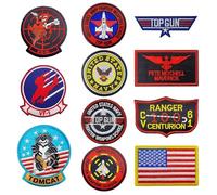 ZYEKIU 11 Piezas Bordado en Parches Ropa Parches Termoadhesivos Hierro Bordado Bandera Air Force Marine Corps Ejército Militar Táctico Chaqueta Logotipo Apliques para Camisetas Chaquetas Vaqueros