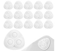 ZYEKIU 16 Pcs Rueda Adhesiva para Muebles Rotación de 360 Ruedas Muebles, Ruedas Giratorias Pequeñas Adhesivas Mini Ruedas Giratorias para Muebles Pequeñas Mesita Caja (Cuentas Nailon Blanco)