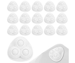 ZYEKIU 16 Pcs Rueda Adhesiva para Muebles Rotación de 360 Ruedas Muebles, Ruedas Giratorias Pequeñas Adhesivas Mini Ruedas Giratorias para Muebles Pequeñas Mesita Caja (Cuentas Nailon Blanco)