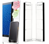 ZYEKIU 2 Piezas Escritorio de Oficina, Accesorios Escritorio con Soporte para Teléfono Móvil, Oficina Accesorios Acrílico, Tablón de Mensajes de Ordenador para Cuarto de Trabajo Armarios Frigorífico