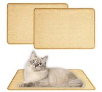 ZYEKIU 2 Piezas Rascador para Gatos, Protector Sofa Gatos Arañazo Sisal Rascador Gato con Velcro Cat Scratcher Beige Antideslizante para Muebles Sofás Paredes Patas de Cama Armarios Puertas Suelos
